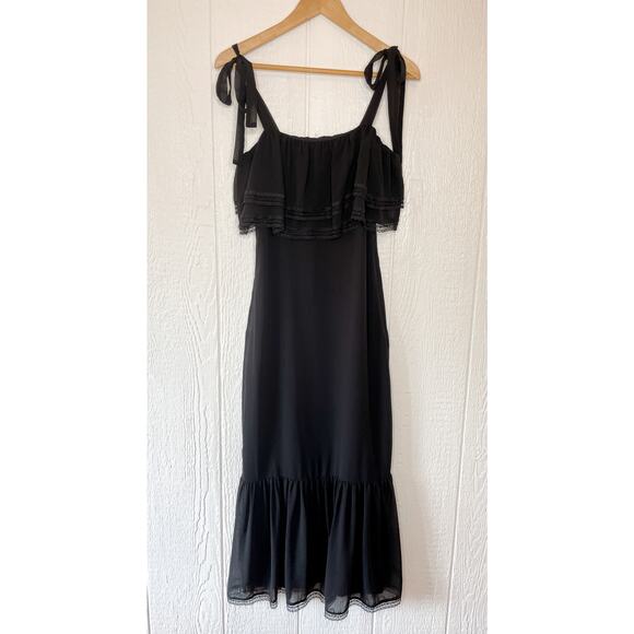 TULAROSA X REVOLVE Black Lace Trim Ruffled Maxi XS - Picture 5 of 13